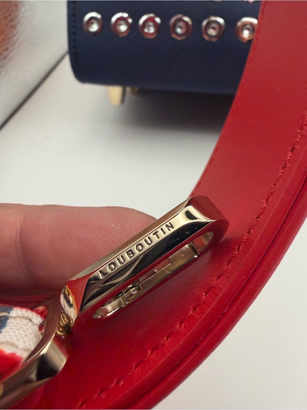 Christian Louboutin Eloise Top Handle Bag Embellished Printed Satin Mini. W/COA - Picture 13 of 14